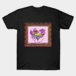 Heart Of Flowers Chromatic Aberration T-Shirt